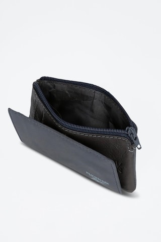 Portefeuille en cuir Division Bleu marine et noir