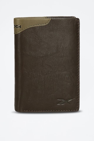 Portefeuille en cuir Club Marron et kaki