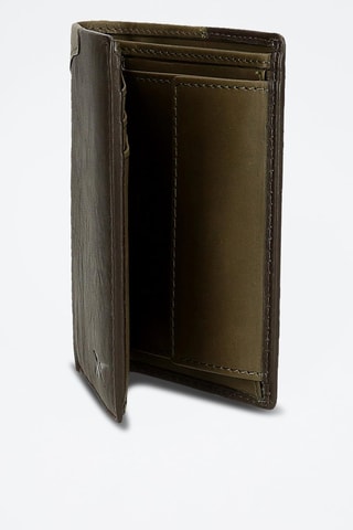 Portefeuille en cuir Club Marron et kaki
