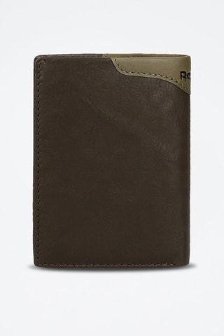 Portefeuille en cuir Club Marron et kaki