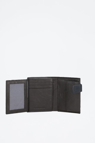 Portefeuille en cuir Division Bleu marine