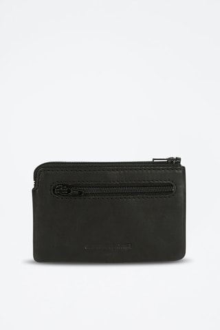 Portefeuille en cuir Club Noir et marron