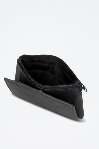 Portefeuille en cuir Club Noir et marron