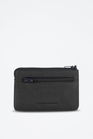 Portefeuille en cuir Club Noir et marron