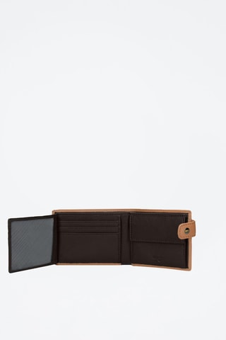 Portefeuille en cuir Switch Beige et noir