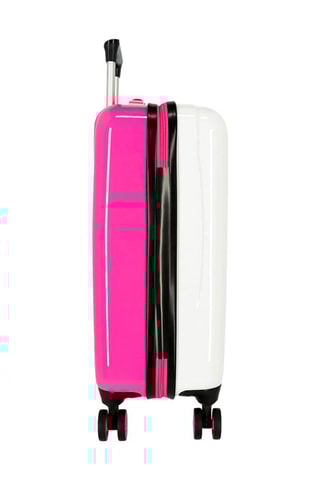 Valise cabine low-cost Maveryck Blanc et fuchsia