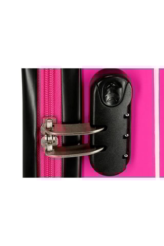Valise cabine low-cost Maveryck Blanc et fuchsia