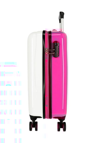 Valise cabine low-cost Maveryck Blanc et fuchsia