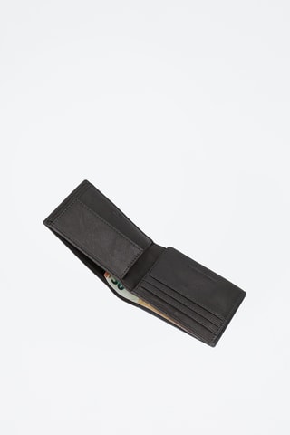 Portefeuille en cuir - Noir et bleu foncé