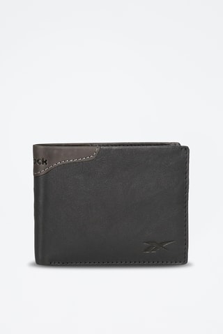 Portefeuille en cuir - Noir et bleu foncé