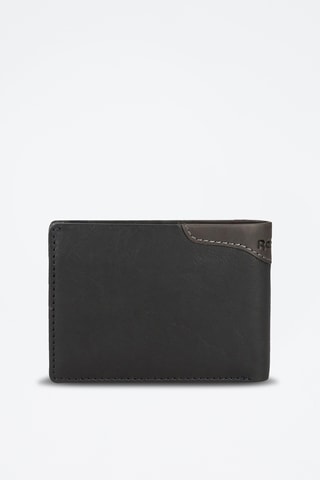 Portefeuille en cuir - Noir et bleu foncé