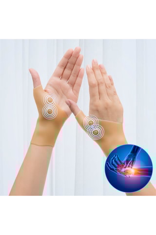 2 bracelets de compression magnétiques - Beige