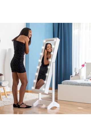 Armoire à bijoux LED - Blanc