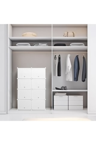 Étagère à chaussures modulaire - 28 paires - Blanc