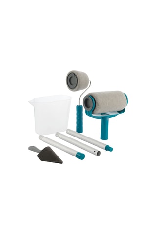 3 rouleaux de peinture rechargeables sans gouttes - Gris et bleu