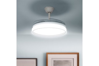 Ventilateur de plafond LED et pales rétractables - 80 W