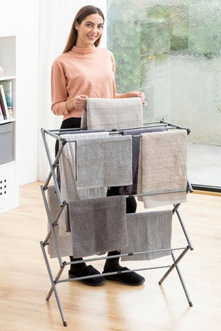 Etendoir à linge pliable et extensible - 3 niveaux