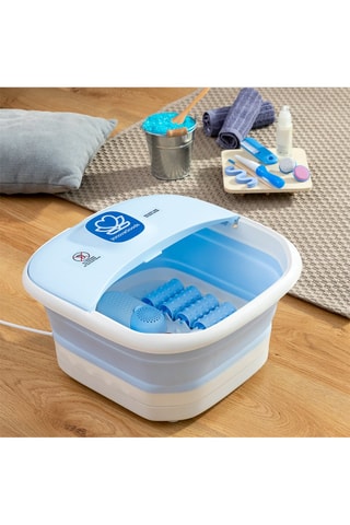 Bain de pieds - Bleu et blanc