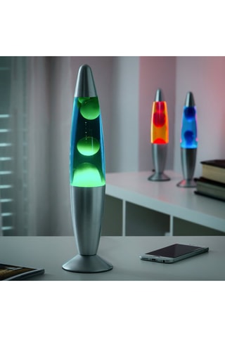 Lampe LED d'appoint - Argenté et bleu