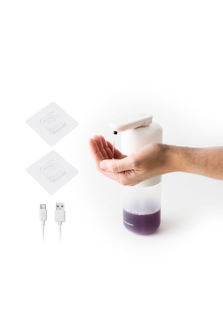 Distributeur automatique de savon en silicone - Blanc