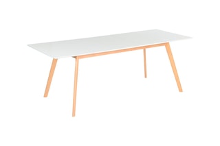 Table extensible Scandi - Naturel et blanc