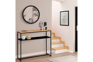 Console double plateau Liverpool - 100 x 30 x 80 cm