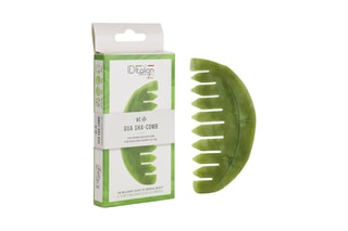 Pente de massagem de pedra de Jade - Verde