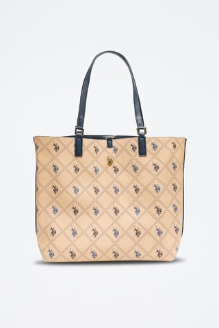 Shopper en Clutch New Rogersville Marineblauw en Beige