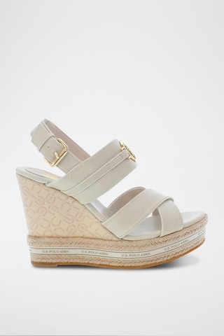 Sandalen met Sleehak Aylin - Beige