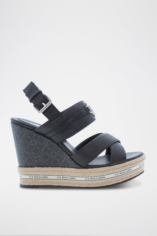 Sandalen met Sleehak Aylin - Zwart