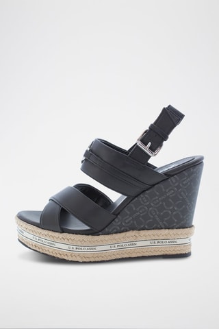 Sandalen met Sleehak Aylin - Zwart