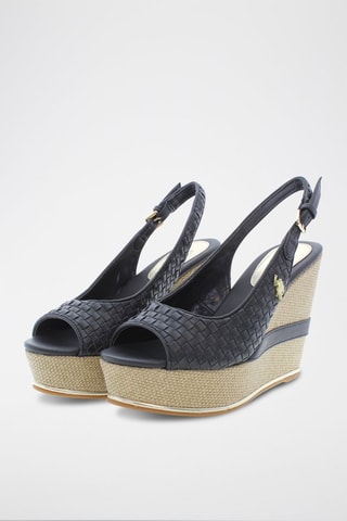 Sandalen met Sleehak Aylin - Zwart