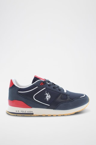 Baskets Tabry - Bleu marine et rouge