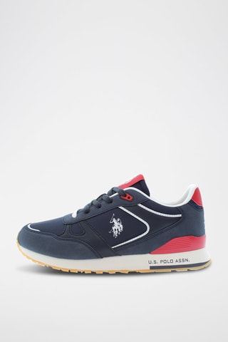 Baskets Tabry - Bleu marine et rouge