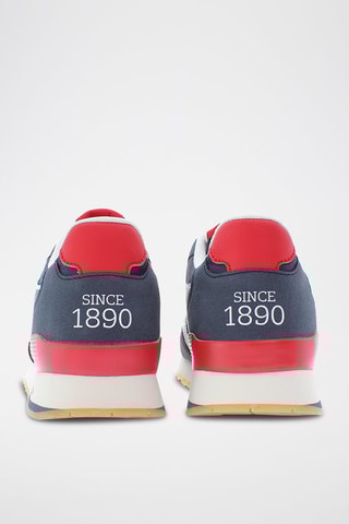 Baskets Tabry - Bleu marine et rouge