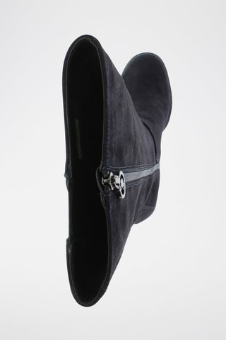 Nubuck Laarzen met Hak Marineblauw