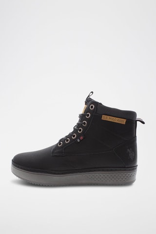 Hoge Sneakers Mokka - Zwart
