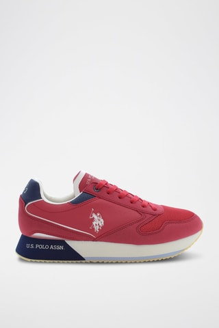 Baskets plateformes Kitty - Rouge et bleu marine