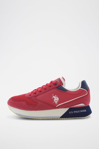 Baskets plateformes Kitty - Rouge et bleu marine