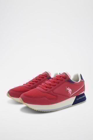 Baskets plateformes Kitty - Rouge et bleu marine