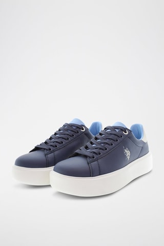 Platform Sneakers Kitty - Marineblauw en Wit