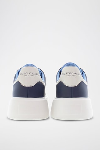 Platform Sneakers Kitty - Marineblauw en Wit