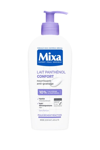 Lait nourrissant anti-grattage Panthénol Confort - Peaux sensibles - 250 ml