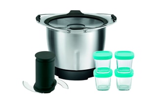 Mini cuve, 4 pots bébé et 20 recettes - 1,4 l - Compatible Companion - Noir
