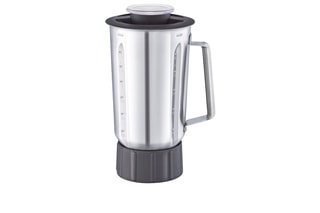 Roestvrijstalen Maatkom Blender 1,5 l - Geschikt voor de producten van Kitchen Machine - Masterchef Gourmet - Zwart