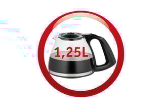 Cafetière filtre Subito 1,25 l - 1000 W - 15 tasses - Noir