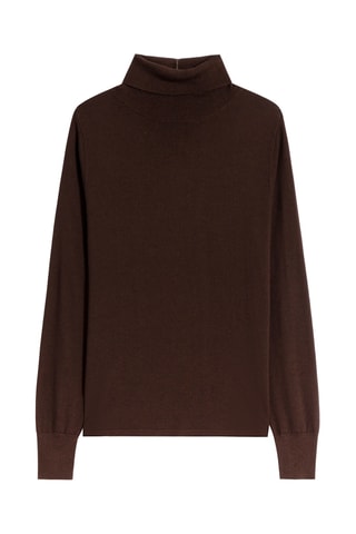 Pull en laine de mouton Marron foncé