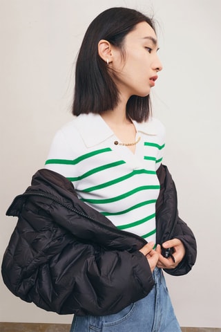 Pull - Vert et blanc