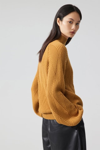 Pull en laine de mouton Orange clair