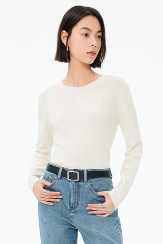 Pull en laine de mouton Ecru